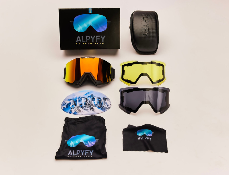 Expertpaket med goggles från Alpyfy och tre olika linser