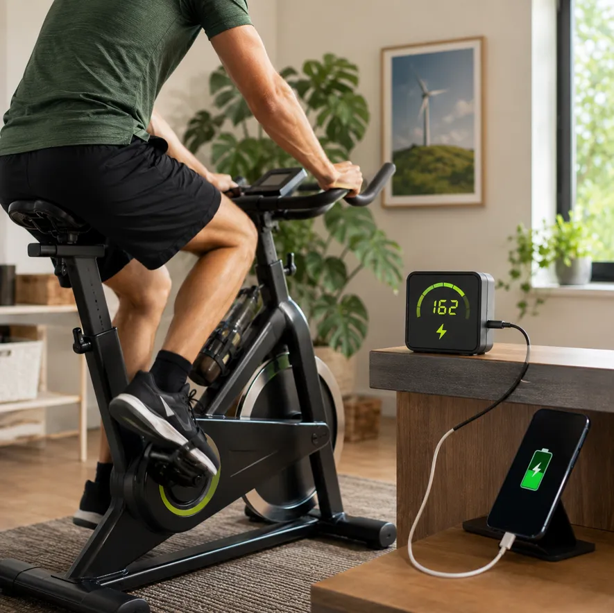 Motionscykel med generator - ladda din telefon med din egen träningsenergi