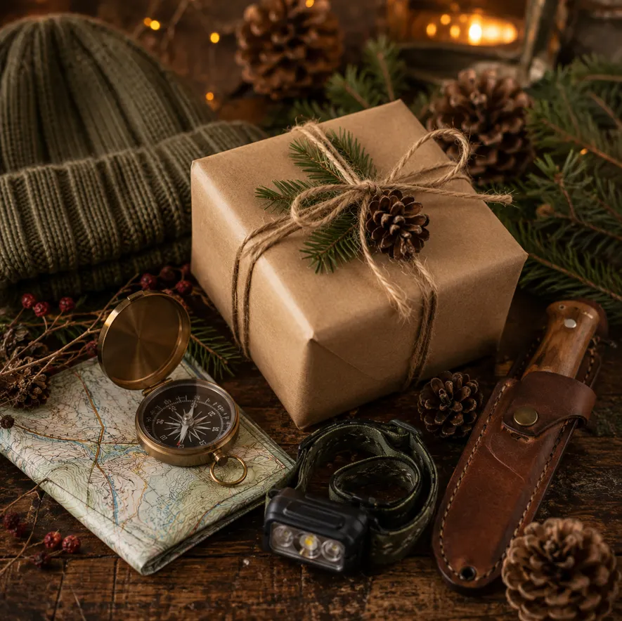 Present friluftsmanniska utomhusprylar