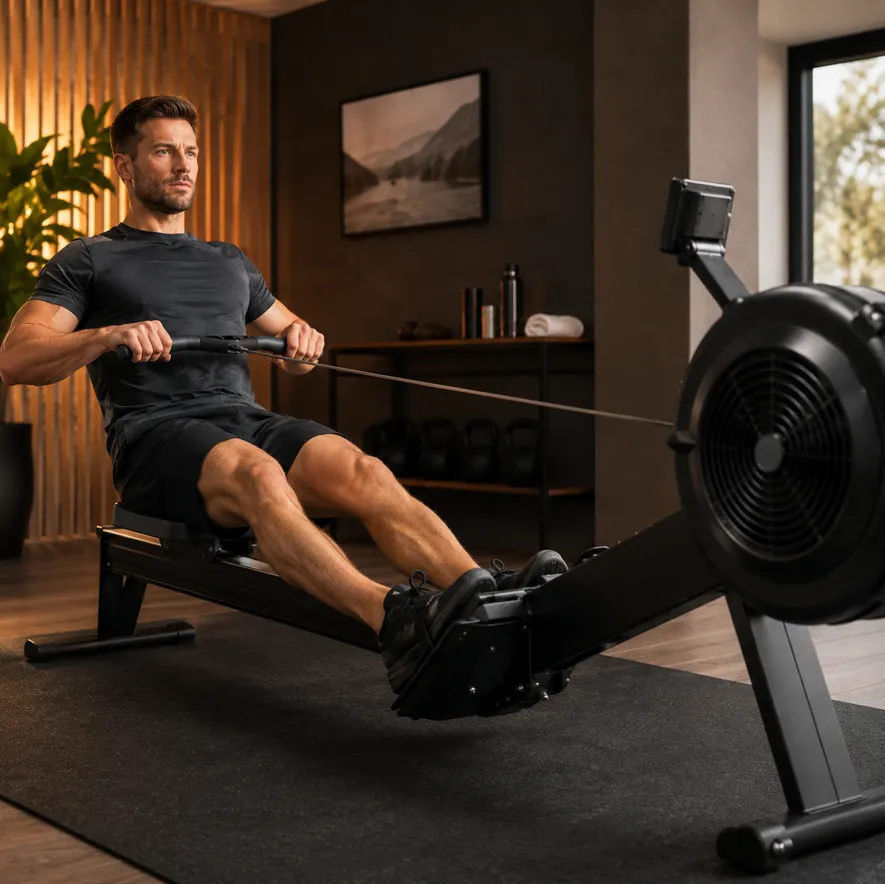 Roddmaskin bäst i test - person med god roddteknik på högkvalitativ roddmaskin